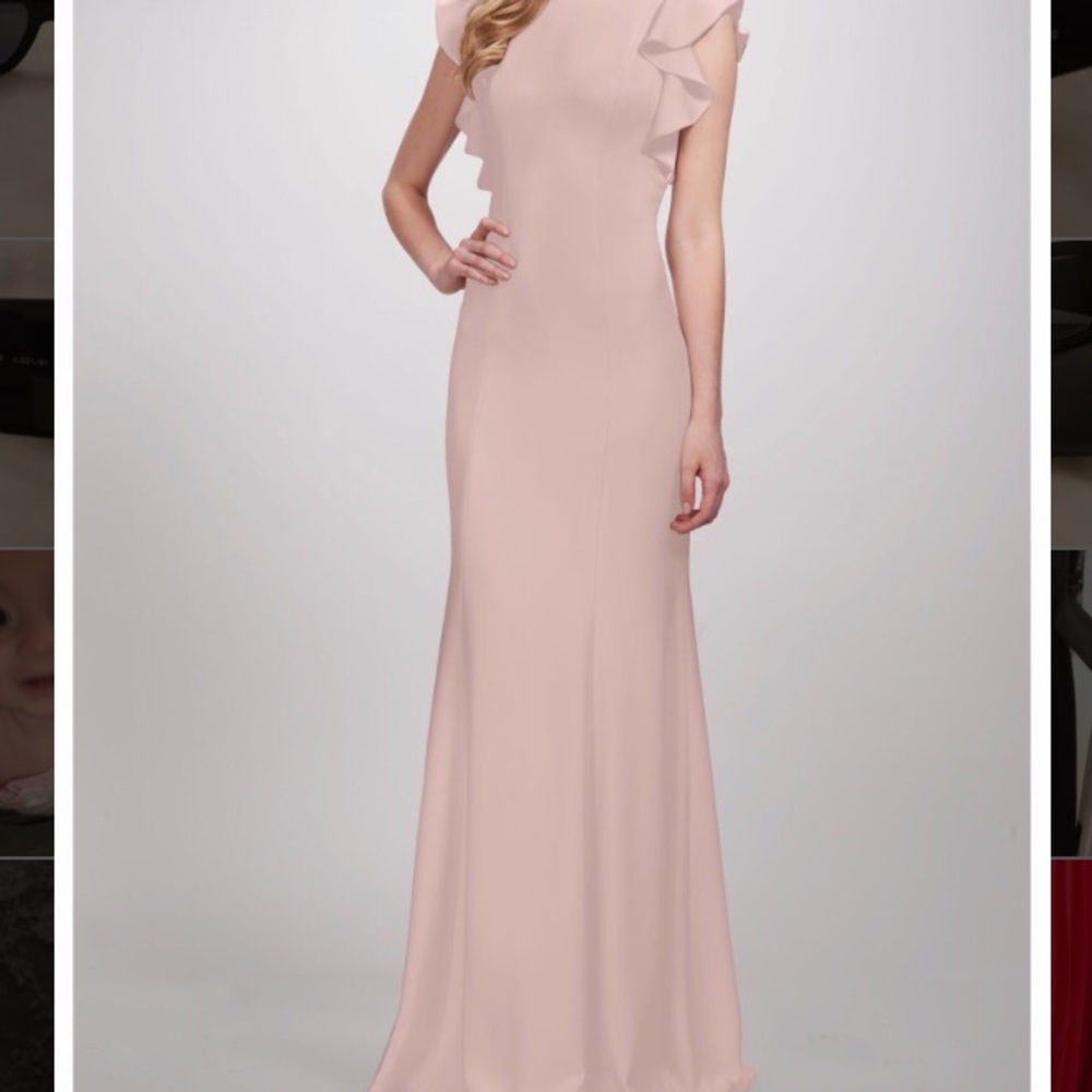 Theia bridesmaid dress in mauve pink